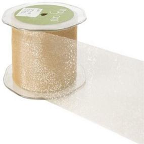 img 1 attached to 🎀 Dazzling May Arts 2-Inch Wide Ribbon: Elegant Gold and Silver Sheer Delight