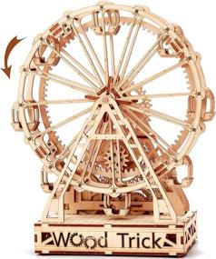 img 4 attached to 🎡 Wood Trick Ferris Mechanical Observation Toy