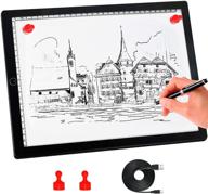 comzler a4 tracing light board with magnetic pad, led light table for tracing and drawing, sketch pad with adjustable brightness, cricut light pad logo