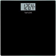 📊 taylor precision products digital body weight scale - high accuracy, 400 lb capacity, auto on/off, 11.8 x 11.8 inches, black logo