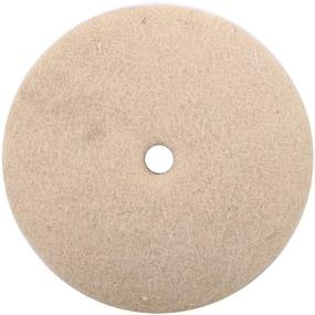 img 1 attached to 🔸 Mini Wheel Buffer: 4 Inch Polishing Buffing Wheel with Wool Felt - Perfect Metal Polishing Accessories, Round Wheel Wool, 1 Inch Thickness