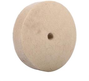 img 2 attached to 🔸 Mini Wheel Buffer: 4 Inch Polishing Buffing Wheel with Wool Felt - Perfect Metal Polishing Accessories, Round Wheel Wool, 1 Inch Thickness