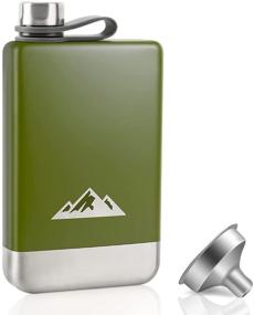 img 4 attached to KWANITHINK Stainless Steel Camping Flask 8 oz + Funnel for Men | Hip Flask Whiskey Flask for Outdoor Adventures