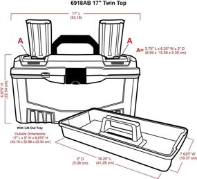 img 2 attached to Organize Your Art and Craft Supplies with the ArtBin 6918AB Twin Top 17 Inch Box, Portable Storage Case in Black