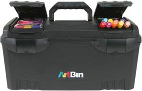 img 1 attached to Organize Your Art and Craft Supplies with the ArtBin 6918AB Twin Top 17 Inch Box, Portable Storage Case in Black