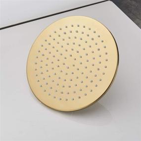 img 1 attached to 🚿 Senlesen 12-inch Round LED Rainfall Shower Head – High Pressure Top Spray, Ceiling Mount, Gold Polished Finish (Shower Arm Not Included)
