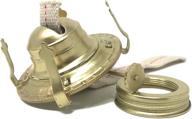 light of mine oil lamp replacement burner - brass plated #2 burner kit with reduction ring & wick - ideal for antique hurricane lamps (1) logo