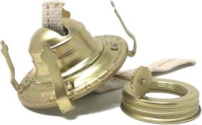 img 1 attached to Light Of Mine Oil Lamp Replacement Burner - Brass Plated #2 Burner Kit with Reduction Ring & Wick - Ideal for Antique Hurricane Lamps (1)