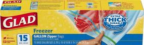 img 4 attached to Glad Zipper Food Storage Freezer Household Supplies for Paper & Plastic
