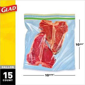 img 3 attached to Glad Zipper Food Storage Freezer Household Supplies for Paper & Plastic
