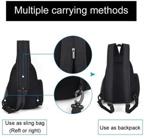 img 1 attached to 🎒 CADeN Camera Bag Sling Backpack: Versatile DSLR/SLR Mirrorless Case with Tripod Holder - Black