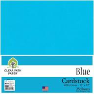 blue cardstock paper - 12x12 inch - 🔷 65 lb cover weight - pack of 25 sheets logo