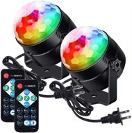 🎉 lunsy partylights discoball: 360° rotatable dj lighting with sound activation & remote control [newest 2020] - vibrant 7 color patterns, 3 lightning modes, 6 colors! perfect for parties, weddings & more логотип