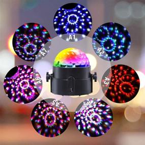 img 1 attached to 🎉 LUNSY Partylights Discoball: 360° Rotatable DJ Lighting with Sound Activation & Remote Control [Newest 2020] - Vibrant 7 Color Patterns, 3 Lightning Modes, 6 Colors! Perfect for Parties, Weddings & More