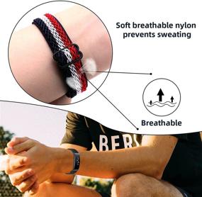 img 2 attached to 🔗 Veezoom Inspire 2/HR Adjustable Braided Elastic Bands - Soft Nylon Wristband for Women and Men, Stretchy Breathable Fabric Pattern - Inspire Sport Strap Replacement for Fitbit Inspire