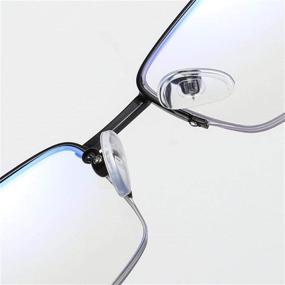 img 2 attached to 👓 LJIMI Progressive Multifocus Presbyopic Reading Glasses Blue Light Blocking Half Frame Titanium Alloy No Line Multifocal UV Protection Computer Eyeglasses for Men and Women - Anti Glare Eyewear