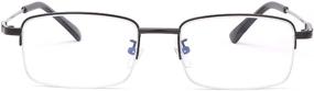 img 4 attached to 👓 LJIMI Progressive Multifocus Presbyopic Reading Glasses Blue Light Blocking Half Frame Titanium Alloy No Line Multifocal UV Protection Computer Eyeglasses for Men and Women - Anti Glare Eyewear