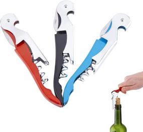 img 4 attached to 🍷 Lazat Chef All-in-One Stainless Steel Corkscrew - Wine Opener with Foil Cutter and Thickened Bottle Cork Remover