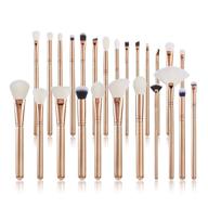 💄 professional 25pcs jessup gold makeup brushes set - soft synthetic powder foundation highlighter contour eyeshadow blending liner concealer brushes kit t420 logo