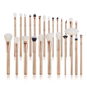 img 4 attached to 💄 Professional 25pcs Jessup Gold Makeup Brushes Set - Soft Synthetic Powder Foundation Highlighter Contour Eyeshadow Blending Liner Concealer Brushes Kit T420