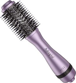 img 3 attached to Adagio California Blowout Brush: 2 в 1 горячая воздушная щетка-стилизатор и сушилка - круглая щетка с отрицательными ионами - щетка-фен с функцией выпрямления волос - стайлинговый инструмент для женщин (2 дюйма, лаванда)