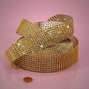 img 3 attached to 💎 Exquisite Gold Jewel Ribbon: 1-1/2" X 10Yd - A Luxurious Touch for Elegant Decor and Crafts