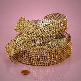 img 2 attached to 💎 Exquisite Gold Jewel Ribbon: 1-1/2" X 10Yd - A Luxurious Touch for Elegant Decor and Crafts