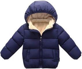 img 4 attached to Cherry Toddler Winter Coat - Windproof Snow Outwear with Removable Hood for Happy Outdoor Adventures