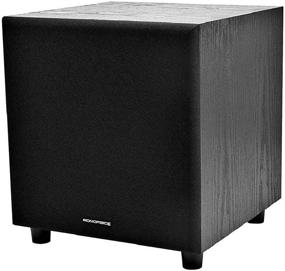 img 4 attached to 🔊 Monoprice 8 Inch 60-Watt Powered Subwoofer with Auto-On Function - Ideal for Studio and Home Theater - Black