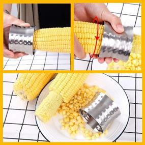 img 1 attached to 🌽 Corn Stripper Cutter, High-Quality Stainless Steel Corn Peeler Kernel Cutter Thresher Slicer Stripping Tool - 1 Piece