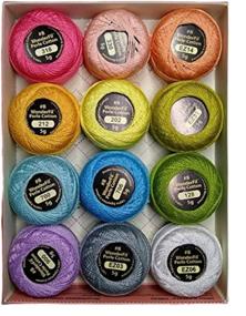 img 1 attached to 🧵 Wonderfil Eleganza #8 Perle Cotton Embroidery Thread Sampler: Discover the Delicate Pastel Collection