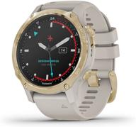 🏊 garmin descent mk2s - dive computer & multisport training watch, light gold with light sand silicone band logo