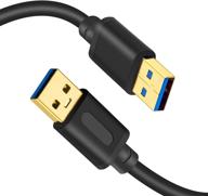 male tan qy cable 2pack 1ft logo