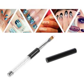 img 1 attached to 💅 Enhance Nail Art with LWBTOSEE Ombre Brush Painting Pen for Stunning Gradient Effects and Rhinestone Embellishments