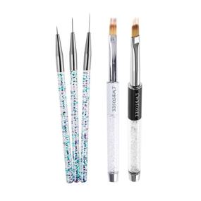 img 4 attached to 💅 Enhance Nail Art with LWBTOSEE Ombre Brush Painting Pen for Stunning Gradient Effects and Rhinestone Embellishments