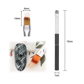 img 2 attached to 💅 Enhance Nail Art with LWBTOSEE Ombre Brush Painting Pen for Stunning Gradient Effects and Rhinestone Embellishments