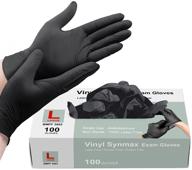 🧤 squish vinyl gloves, disposable gloves 100pcs/box, black, latex-free, powder-free cleaning gloves logo