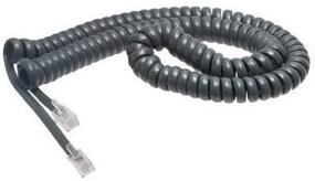 img 1 attached to 🔌 Cisco 12ft Uncoiled / 2ft Coiled Gray Curly Cord Handset - A Must-Have Accessory for Seamless Communication