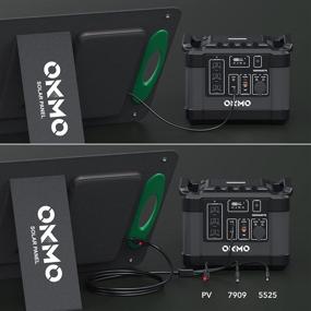 img 1 attached to Переносная солнечная панель OKMO OS100 для портативной электростанции OKMO G1000/G2000: складной солнечный зарядник с USB-выходами для отдыха на природе и запасной солнечной энергии без сети.