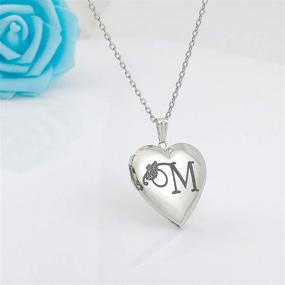 img 2 attached to 📿 Charming MUERDOU Initial Alphabet Necklace: Exquisite Girls' Jewelry with Personalized Pictures