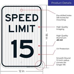 img 1 attached to Speed Limit MPH Sign Reflective