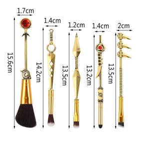 img 3 attached to Ultimate Anime-Inspired Makeup Brush Set: 5pcs Cosplay Gift Collection (005-NT)