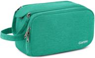 gonex travel toiletry bag – dual-way zippers dopp kit for men and 👜 women – green cosmetic organizer for toiletries, makeup, shaving – perfect for business trip logo