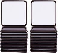 🛋️ square brown 16 value pack self-stick furniture sliders 2-1/2" - heavy duty adhesive furniture movers for carpet логотип