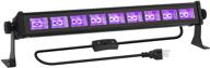 🎉 oppsk 27w 9 led uv black lights bar - illuminate 16x16ft area, perfect for glow parties, bedrooms, posters, birthdays, weddings, halloween, christmas, stage lighting логотип