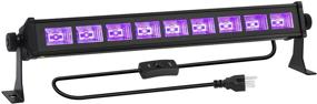 img 4 attached to 🎉 OPPSK 27W 9 LED UV Black Lights Bar - Illuminate 16x16ft Area, Perfect for Glow Parties, Bedrooms, Posters, Birthdays, Weddings, Halloween, Christmas, Stage Lighting