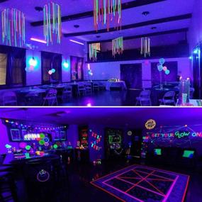 img 1 attached to 🎉 OPPSK 27W 9 LED UV Black Lights Bar - Illuminate 16x16ft Area, Perfect for Glow Parties, Bedrooms, Posters, Birthdays, Weddings, Halloween, Christmas, Stage Lighting