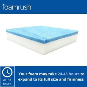 img 3 attached to 🪑 Premium USA-made FoamRush 5x32x75 Cool Gel Memory Foam Bench Cushion - Medium Firm Upholstery Sheet for Seat Replacement, Couch, Sofa, or Mattress Padding