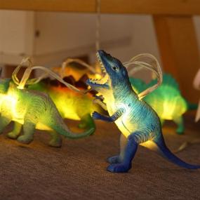 img 4 attached to SAKACACT Dinosaur String Lights for Kids - Realistic 12LEDs 🦕 Dino Light Toy, Super Fun 8 Mode Remote Controlled Children's Gift