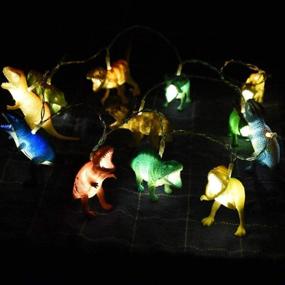 img 2 attached to SAKACACT Dinosaur String Lights for Kids - Realistic 12LEDs 🦕 Dino Light Toy, Super Fun 8 Mode Remote Controlled Children's Gift